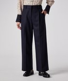 【ポール スミス/Paul Smith】のストライプ ウール ワイドパンツ ネイビー|ID: prp329100004742508 ipo3291000000034485456