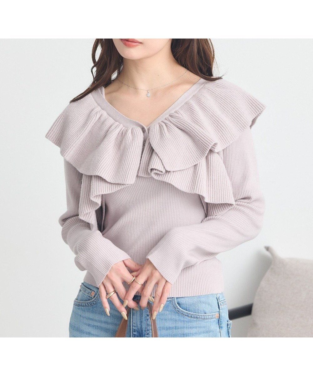 【アースミュージックアンドエコロジー/earth music&ecology】の【SET ITEM】ラッフルニットボレロアンサンブル インテリア・キッズ・メンズ・レディースファッション・服の通販 founy(ファニー) 　ファッション　Fashion　レディースファッション　Fashion for Women　アウター　Coat / Outerwear Collection　ボレロ・ショート丈ジャケット / ドレス羽織りに　Boleros & Short Jackets　トップス・カットソー　Cut & Sew Tops　ニット　Knit Tops & Sweaters　アンサンブルニット　Knit Ensembles & Twin Sets　おすすめ　Recommended / Our Picks　アンサンブル　Ensemble Set　インナー　Innerwear　スクエア　Square, Square Shape　セーター　Sweater, Knitwear　タンク　Tank Top, Sleeveless Top　ボレロ　Bolero, Short Cardigan　ポケット　Pocket, Pocket Detail　A/W・秋冬　Autumn/Winter　Gray|ID: prp329100004742530 ipo3291000000035794892