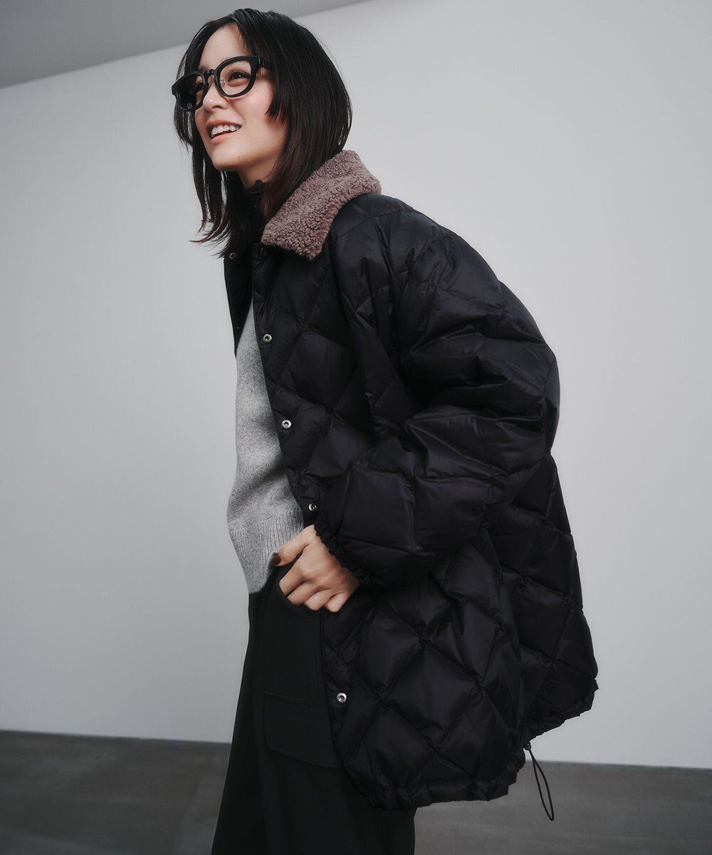 【アンフィーロ 自由区/UNFILO】の【自宅で洗濯OK / ファー襟取り外し可能】TAIONコラボ ボア襟 リバーシブルダウン 人気、トレンドファッション・服の通販 founy(ファニー) 　ファッション　Fashion　レディースファッション　Fashion for Women　アウター　Coat / Outerwear Collection　コート・ロングコート・ピーコート　Long Coats, Peacoats & More　レディースジャケット・軽アウター　Jackets　ウォッシャブル　Machine Washable　キルティング　Quilted, Quilting　キルト　Quilt, Quilted Fabric　コラボ　Collaboration, Collab　軽量　Lightweight, Ultra Light　ショート　Short, Short Length　シンプル　Simple, Minimal　ジャケット　Jacket, Outerwear　タフタ　Taffeta, Structured Fabric　タンブラー　Tumbler, Travel Mug　ダウン　Down, Puffer　トレンド　Trend, Trending Now　ドローコード　Drawcord, Drawstring Cord　定番　Standard, Basic Item　人気　Popular, Best Seller　ブルゾン　Blouson, Bomber Jacket　A/W・秋冬　Autumn/Winter　おすすめ　Recommended / Our Picks　新作・新入荷　New Arrivals / New In　 other-1|ID: prp329100004742534 ipo3291000000035067346