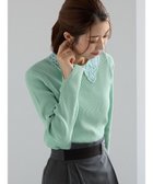 【テチチ/Te chichi】のケミカルレースカラーリブニット グリーン|ID: prp329100004742540 ipo3291000000034270539