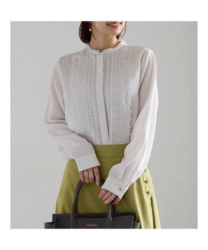 【テチチ/Te chichi】のフロントレースブラウス インテリア・キッズ・メンズ・レディースファッション・服の通販 founy(ファニー) https://founy.com/ ファッション Fashion レディースファッション Fashion for Women トップス・カットソー Cut & Sew Tops シャツ・ブラウス・オフィスカジュアル Elegant Blouses & Button-Ups インナー Innerwear クラシカル Classical, Vintage-Inspired ジャケット Jacket, Outerwear フロント Front, Front Design レース Lace, Lace Fabric エレガント 上品 Elegant 夏 Summer S/S・春夏 SS, Spring/Summer, Warm Season A/W・秋冬 Autumn/Winter |ID: prp329100004742546 ipo3291000000034270562