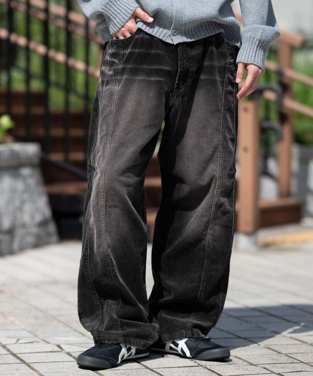 【ウィゴー/WEGO / MEN】のイージー3Dバレルレッグコーデュロイパンツ インテリア・キッズ・メンズ・レディースファッション・服の通販 founy(ファニー) ファッション Fashion メンズファッション Fashion for Men ボトムス Bottoms 秋 Autumn カーディガン Cardigan, Knitwear コーデュロイ Corduroy, Cord Fabric スウェット / スエット Sweatshirt, Sweatwear スニーカー Sneakers, Trainers スマホ Smartphone, Mobile Device バルーン Balloon, Balloon Silhouette ビッグ Big, Oversized フィット Fit, Slim Fit ベーシック Basic, Essential リラックス Relax, Relaxed Fit 冬 Winter / This Winter A/W・秋冬 Autumn/Winter ブラックその他|ID: prp329100004742849 ipo3291000000034273232