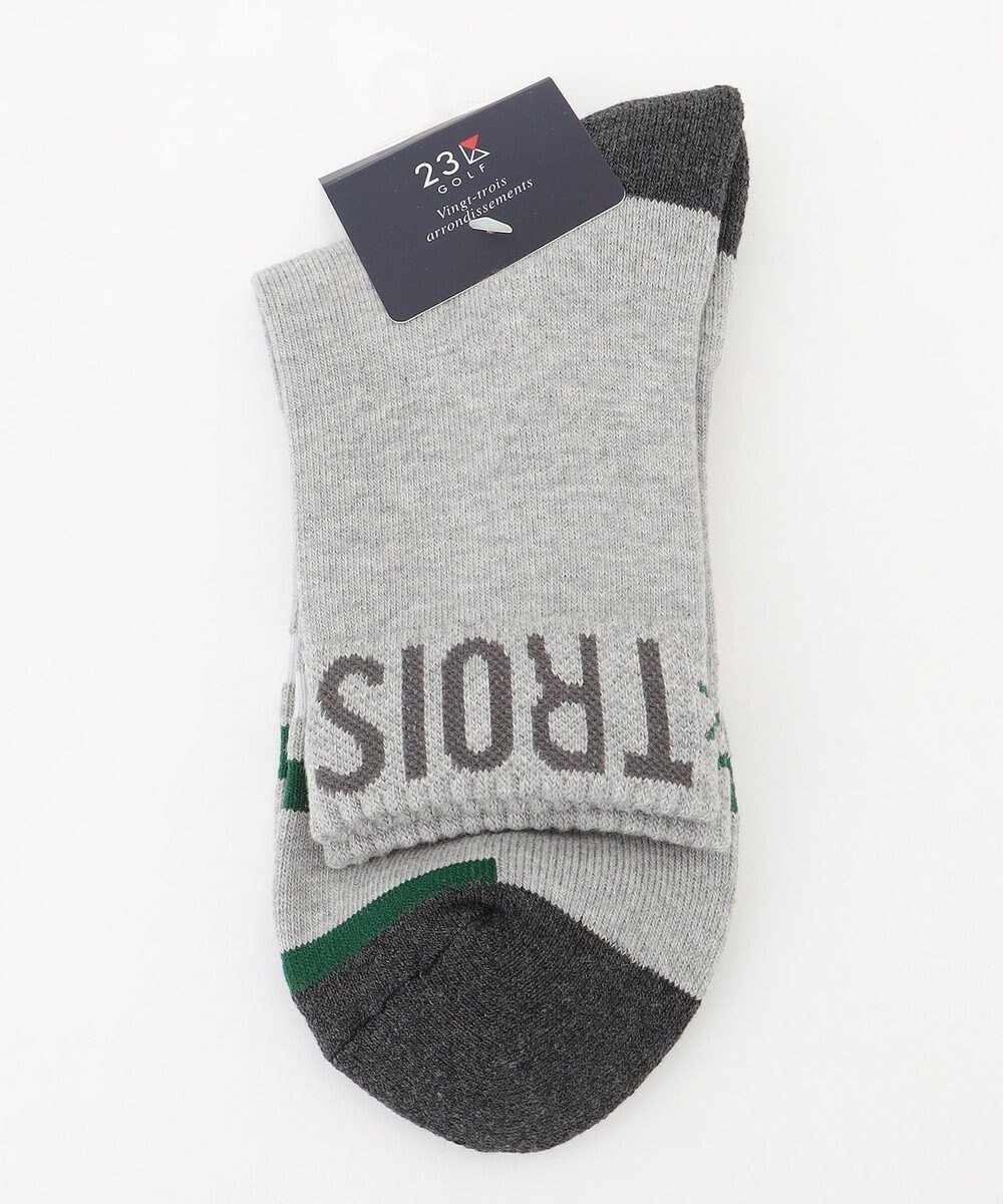 【23区 ゴルフ/23区GOLF / MEN】の【MEN】ロゴ ショートソックス インテリア・キッズ・メンズ・レディースファッション・服の通販 founy(ファニー) 　ファッション　Fashion　メンズファッション　Fashion for Men　シューズ・靴　Shoes　ショート　Short, Short Length　ソックス　Socks, Hosiery　ライトグレー系|ID: prp329100004742858 ipo3291000000034273276