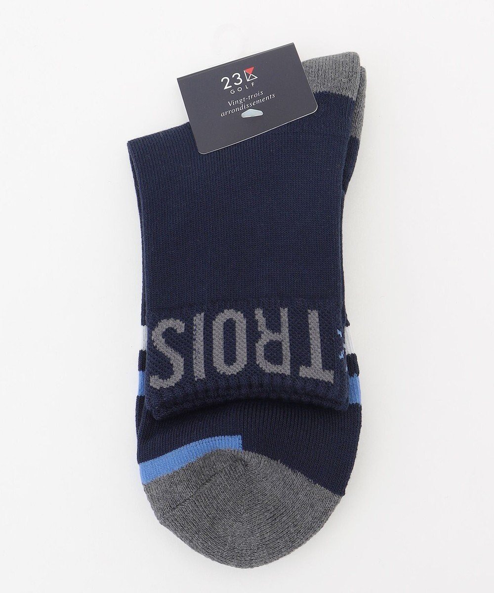 【23区 ゴルフ/23区GOLF / MEN】の【MEN】ロゴ ショートソックス インテリア・キッズ・メンズ・レディースファッション・服の通販 founy(ファニー) 　ファッション　Fashion　メンズファッション　Fashion for Men　シューズ・靴　Shoes　ショート　Short, Short Length　ソックス　Socks, Hosiery　ネイビー系|ID: prp329100004742858 ipo3291000000034273278
