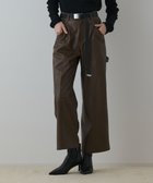 【グレース コンチネンタル/GRACE CONTINENTAL】のカーブフェイクレザーパンツ ブラウン|ID: prp329100004743071 ipo3291000000034274925