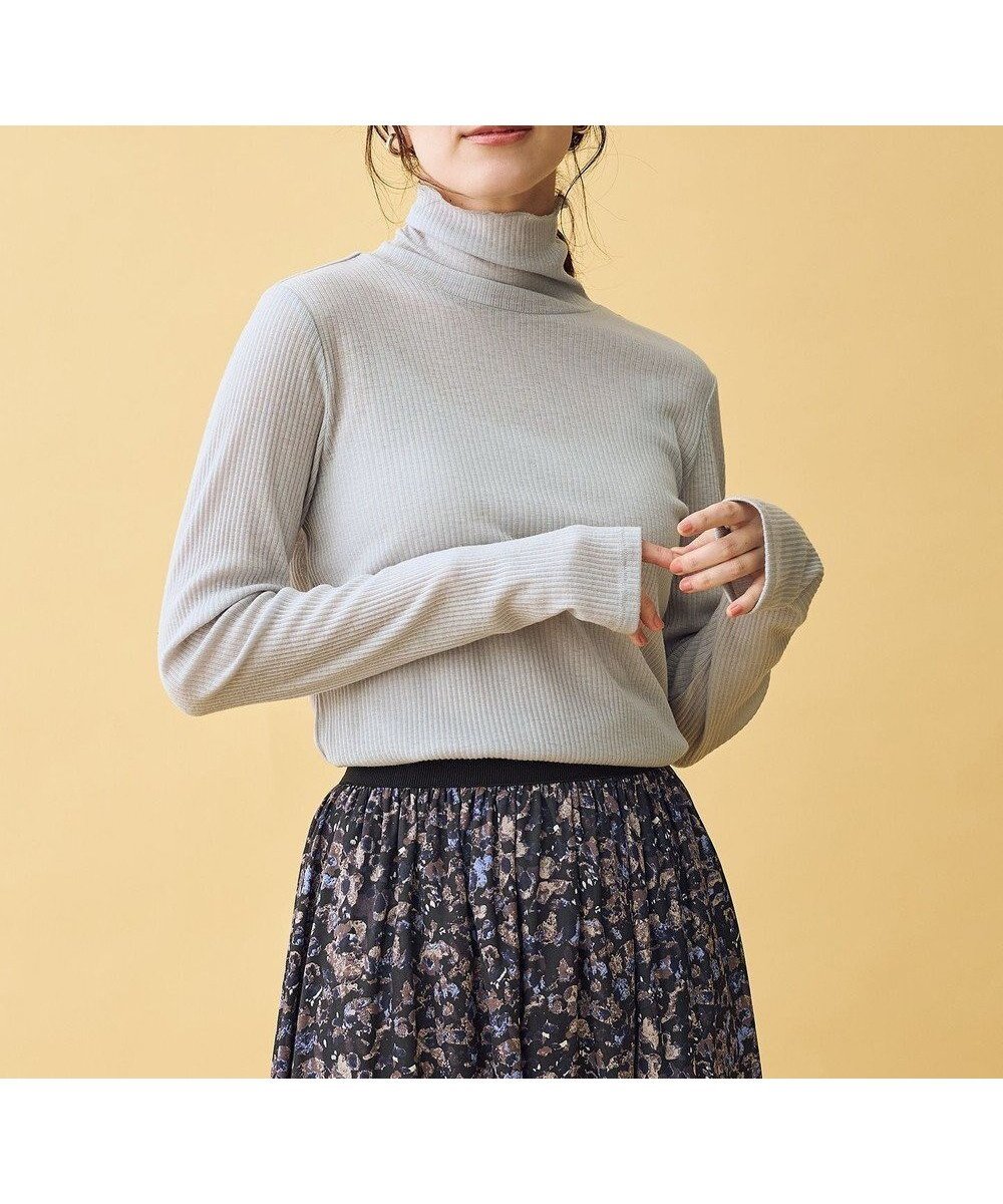 【エニー/ANY】のウール混リブタートルネックカットソー インテリア・キッズ・メンズ・レディースファッション・服の通販 founy(ファニー) 　ファッション　Fashion　レディースファッション　Fashion for Women　トップス・カットソー　Cut & Sew Tops　シャツ・ブラウス・オフィスカジュアル　Elegant Blouses & Button-Ups　ロングTシャツ・Tシャツ　Longline T-Shirts & Tees　カットソー・ベーシックTシャツ　Cut-and-Sewn Tops / Stretch Tees & Basics　タートルネック・ハイネックトップス　Turtlenecks & High-Neck Tops　インナー　Innerwear　洗える　Machine Washable　カットソー　Cut and Sewn Top　シアー　Sheer, See-Through　ストレッチ　Stretch, Stretchy Fabric　フィット　Fit, Slim Fit　A/W・秋冬　Autumn/Winter　おすすめ　Recommended / Our Picks　グレー|ID: prp329100004743073 ipo3291000000034274944