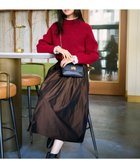 【エニィ スィス/any SiS】のグロッシータフタ スカート ブラウン|ID: prp329100004743075 ipo3291000000035542616