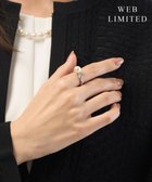 【ジェイ プレス/J.PRESS】の【WEB限定・2way・2set】パールビジュー イヤカフ リング 【WEB限定】シルバー系|ID: prp329100004743080 ipo3291000000034348723