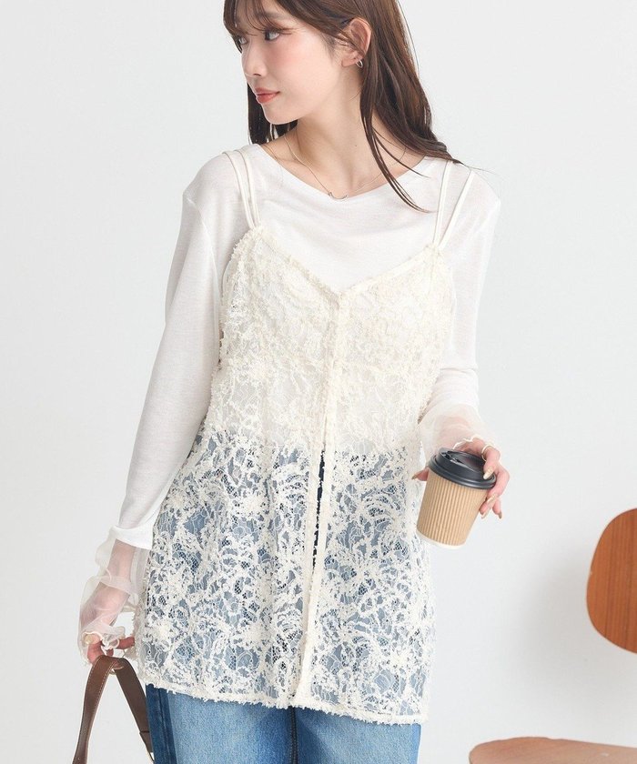 【アースミュージックアンドエコロジー/earth music&ecology】のモールレースキャミチュニック インテリア・キッズ・メンズ・レディースファッション・服の通販 founy(ファニー) https://founy.com/ ファッション Fashion レディースファッション Fashion for Women ワンピース Dresses チュニック Tunic Tops & Dresses おすすめ Recommended / Our Picks インナー Innerwear キャミソール Camisole, Spaghetti Strap Top シアー Sheer, See-Through チュニック Tunic, Long Top ポケット Pocket, Pocket Detail レース Lace, Lace Fabric A/W・秋冬 Autumn/Winter |ID: prp329100004743085 ipo3291000000035632895