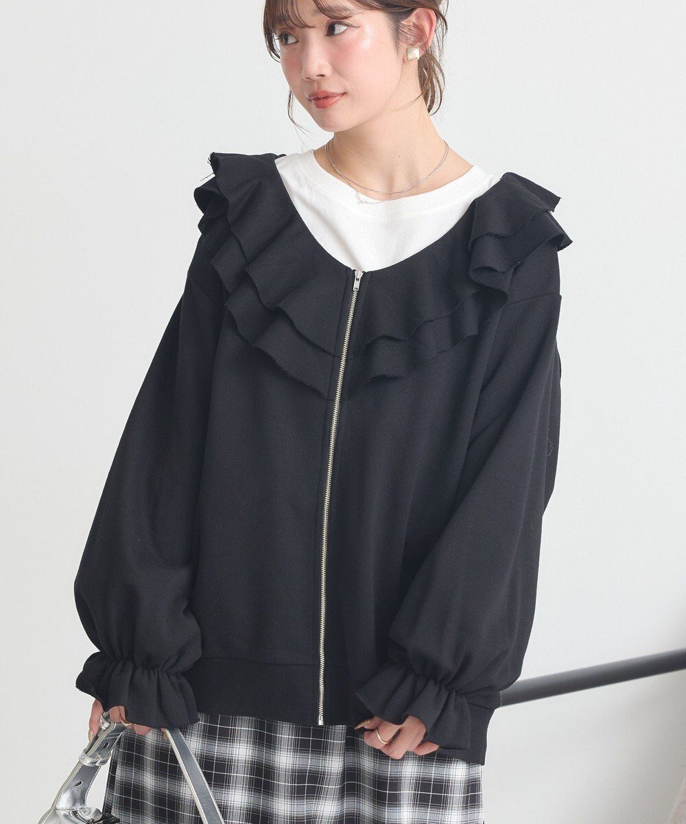 【アースミュージックアンドエコロジー/earth music&ecology】の【裏毛】フリルカラーZipウラケブルゾン 人気、トレンドファッション・服の通販 founy(ファニー) ファッション Fashion レディースファッション Fashion for Women アウター Coat / Outerwear Collection レディースジャケット・軽アウター Jackets ブルゾンジャケット・スポーティアウター Blouson Jackets おすすめ Recommended / Our Picks ジャケット Jacket, Outerwear ダブル Double, Double-Breasted フェミニン Feminine, Girly フリル Frill, Ruffle ブルゾン Blouson, Bomber Jacket ボトム Bottoms, Lower Wear ポケット Pocket, Pocket Detail A/W・秋冬 Autumn/Winter other-1|ID: prp329100004743089 ipo3291000000034275040