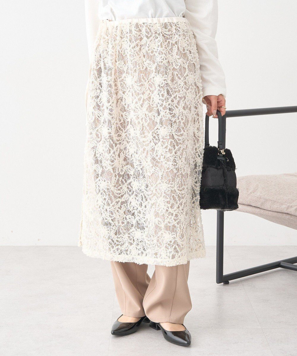 【アースミュージックアンドエコロジー/earth music&ecology】のモールレースラップスカート 人気、トレンドファッション・服の通販 founy(ファニー) ファッション Fashion レディースファッション Fashion for Women スカート Skirts おすすめ Recommended / Our Picks ポケット Pocket, Pocket Detail ラップ Wrap, Wrap Design レース Lace, Lace Fabric A/W・秋冬 Autumn/Winter other-1|ID: prp329100004743095 ipo3291000000034275068