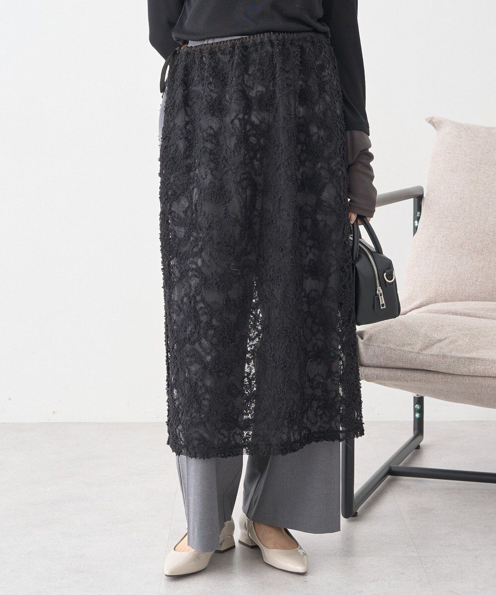 【アースミュージックアンドエコロジー/earth music&ecology】のモールレースラップスカート インテリア・キッズ・メンズ・レディースファッション・服の通販 founy(ファニー) ファッション Fashion レディースファッション Fashion for Women スカート Skirts おすすめ Recommended / Our Picks ポケット Pocket, Pocket Detail ラップ Wrap, Wrap Design レース Lace, Lace Fabric A/W・秋冬 Autumn/Winter Black|ID: prp329100004743095 ipo3291000000034275073