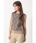 【ダックス/DAKS】のチェック ジャカードプルオーバー 人気、トレンドファッション・服の通販 founy(ファニー) ファッション Fashion レディースファッション Fashion for Women トップス・カットソー Cut & Sew Tops ニット Knit Tops & Sweaters カジュアルプルオーバー・ニットトップス Pullovers & Knit Tops / Casual Pullovers ジャカード/ジャガード Jacquard, Woven Pattern セーター Sweater, Knitwear チェック Check, Plaid, Tartan エレガント 上品 Elegant 夏 Summer 定番 Standard, Basic Item S/S・春夏 SS, Spring/Summer, Warm Season A/W・秋冬 Autumn/Winter thumbnail ベージュ|ID: prp329100004743126 ipo3291000000035794779