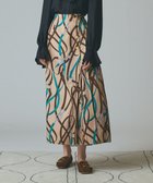 【グレース コンチネンタル/GRACE CONTINENTAL】のベルトプリントアシメプリーツスカート ベージュ|ID: prp329100004743128 ipo3291000000034275251