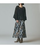 【グレース コンチネンタル/GRACE CONTINENTAL】のベルトプリントアシメプリーツスカート ブラック|ID: prp329100004743128 ipo3291000000034275254