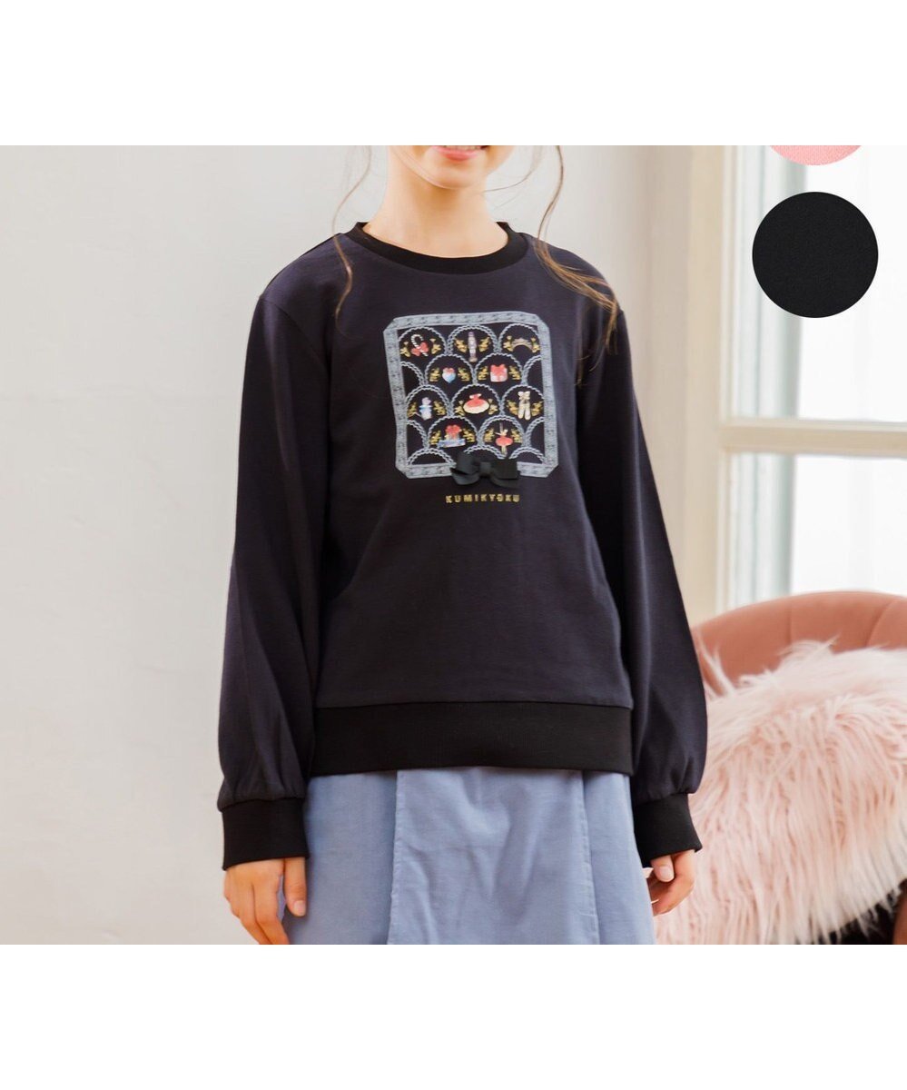 【組曲 / KIDS/KUMIKYOKU】の【150-160㎝】NutsCracker トレーナー インテリア・キッズ・メンズ・レディースファッション・服の通販 founy(ファニー) 　ファッション　Fashion　キッズファッション　Fashion for Kids　トップス・カットソー　Cut & Sew Tops　グラフィック　Graphic, Graphic Design　シンプル　Simple, Minimal　スウェット / スエット　Sweatshirt, Sweatwear　トレーナー　Sweatshirt, Trainer　ローズ　Rose, Rose Motif　エレガント 上品　Elegant　A/W・秋冬　Autumn/Winter　ブラック系|ID: prp329100004743790 ipo3291000000035525933