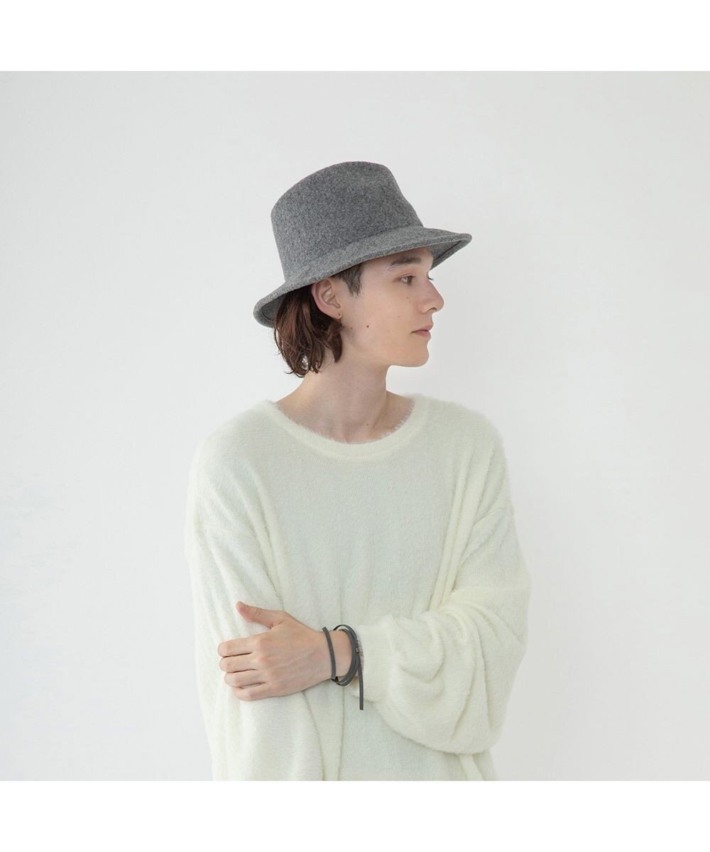 【林八百吉商店/HAYASHIYAOKICHI】のJin no beat shi te cassie ツバ広マニッシュバスクセラー インテリア・キッズ・メンズ・レディースファッション・服の通販 founy(ファニー) 　ファッション　Fashion　レディースファッション　Fashion for Women　キャップ&ハット　Hats & Caps　おすすめ　Recommended / Our Picks　ネックレス　Necklace, Pendant Necklace　バスク　Basque, Basque Style　フェルト　Felt, Felt Fabric　冬　Winter / This Winter　帽子　Hat, Headwear　秋　Autumn　杢グレー|ID: prp329100004743813 ipo3291000000034282046