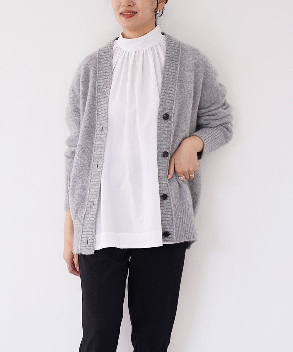 【トック/TOQUE】の〈大草直子さんアドバイザー〉ベビーアルパカ×ウール縮絨ニットカーディガン インテリア・キッズ・メンズ・レディースファッション・服の通販 founy(ファニー) ファッション Fashion レディースファッション Fashion for Women トップス・カットソー Cut & Sew Tops ニット Knit Tops & Sweaters カーディガン・羽織り Layered Style Cardigans カーディガン Cardigan, Knitwear シンプル Simple, Minimal セーター Sweater, Knitwear ベビー Baby, Babywear ポケット Pocket, Pocket Detail 冬 Winter / This Winter A/W・秋冬 Autumn/Winter グレー|ID: prp329100004743840 ipo3291000000034282534