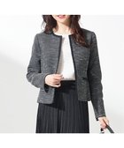 【エニィ スィス/any SiS】のリップルボーダーストレッチ ノーカラージャケット シャンブレーネイビー|ID: prp329100004743858 ipo3291000000034282778