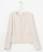 【エニィ スィス/any SiS】のリップルボーダーストレッチ ノーカラージャケット シャンブレーベージュ|ID: prp329100004743858 ipo3291000000034282779