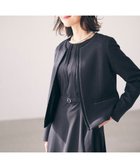 【エニィ スィス/any SiS】のリップルボーダーストレッチ ノーカラージャケット ネイビー|ID: prp329100004743858 ipo3291000000034282780