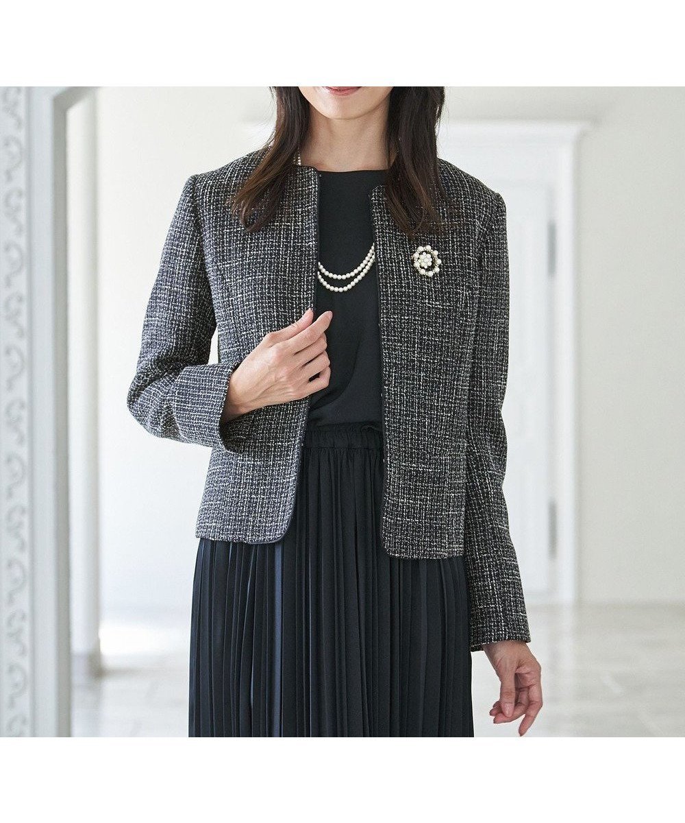 【エニー/ANY】のライトツイード ノーカラージャケット 人気、トレンドファッション・服の通販 founy(ファニー) ファッション Fashion レディースファッション Fashion for Women アウター Coat / Outerwear Collection レディースジャケット・軽アウター Jackets ノーカラージャケット / シンプル上品コーデ Collarless Jackets シンプル Simple, Minimal ジャケット Jacket, Outerwear スリット Slit, Slit Detail セレモニー Ceremony ツイード Twill, Twill Weave パイピング Piping, Trim Design フィット Fit, Slim Fit フロント Front, Front Design ワンポイント One Point, Statement Accent 夏 Summer 春 Spring S/S・春夏 SS, Spring/Summer, Warm Season other-1|ID: prp329100004743867 ipo3291000000034282827