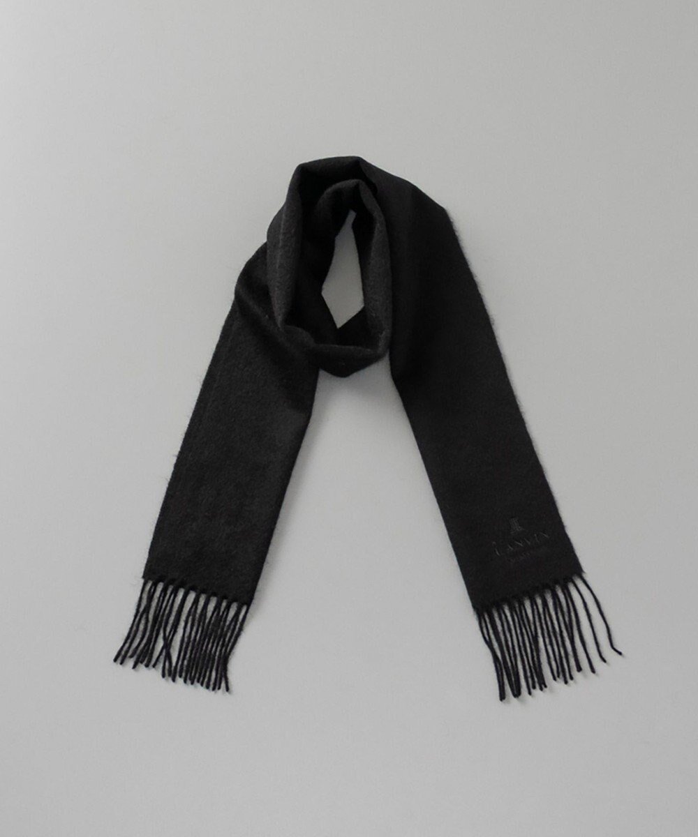 【アウロラ/AURORA】のLANVIN COLLECTION ランバン コレクション カシミヤ 無地プチマフラー (幅20cm) インテリア・キッズ・メンズ・レディースファッション・服の通販 founy(ファニー) 　ファッション　Fashion　レディースファッション　Fashion for Women　マフラー・スヌード / 冬小物の定番　Scarves & Mufflers　コレクション　Collection, Seasonal Line　スヌード　Snood, Infinity Scarf　マフラー　Scarf, Muffler　定番　Standard, Basic Item　無地　Plain, Solid Color　A/W・秋冬　Autumn/Winter　ブラック|ID: prp329100004743883 ipo3291000000034282907