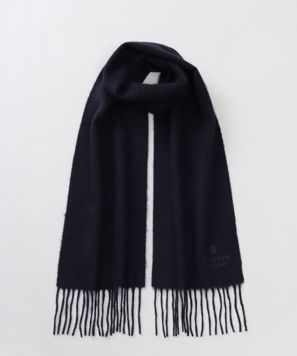 【アウロラ/AURORA】のLANVIN COLLECTION ランバン コレクション カシミヤ 無地プチマフラー (幅20cm) インテリア・キッズ・メンズ・レディースファッション・服の通販 founy(ファニー) 　ファッション　Fashion　レディースファッション　Fashion for Women　マフラー・スヌード / 冬小物の定番　Scarves & Mufflers　コレクション　Collection, Seasonal Line　スヌード　Snood, Infinity Scarf　マフラー　Scarf, Muffler　定番　Standard, Basic Item　無地　Plain, Solid Color　A/W・秋冬　Autumn/Winter　ネイビー|ID: prp329100004743883 ipo3291000000034388633