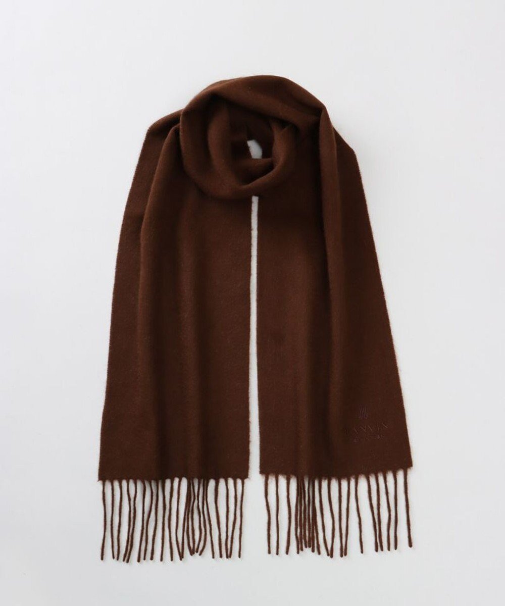 【アウロラ/AURORA】のLANVIN COLLECTION ランバン コレクション カシミヤ 無地プチマフラー (幅20cm) インテリア・キッズ・メンズ・レディースファッション・服の通販 founy(ファニー) 　ファッション　Fashion　レディースファッション　Fashion for Women　マフラー・スヌード / 冬小物の定番　Scarves & Mufflers　コレクション　Collection, Seasonal Line　スヌード　Snood, Infinity Scarf　マフラー　Scarf, Muffler　定番　Standard, Basic Item　無地　Plain, Solid Color　A/W・秋冬　Autumn/Winter　ブラウン|ID: prp329100004743883 ipo3291000000034388635