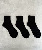 【ウィゴー/WEGO】の3Pムジアンクルソックス ブラック|ID: prp329100004743890 ipo3291000000034282979