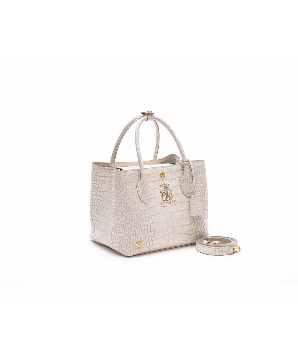 【アクセソワドゥマドモワゼルジャップ/A.D.M.J】の【牛革】クロコ型押しキューブトート21cm(ショルダーストラップ付) インテリア・キッズ・メンズ・レディースファッション・服の通販 founy(ファニー) 　ファッション　Fashion　レディースファッション　Fashion for Women　バッグ　Bags　クロコ　Crocodile, Croc Embossed　人気　Popular, Best Seller　フォルム　Silhouette, Form　ポケット　Pocket, Pocket Detail　マグネット　Magnet, Magnetic Closure　モチーフ　Motif, Design Theme　ラップ　Wrap, Wrap Design　アボィオ|ID: prp329100004743894 ipo3291000000034378225