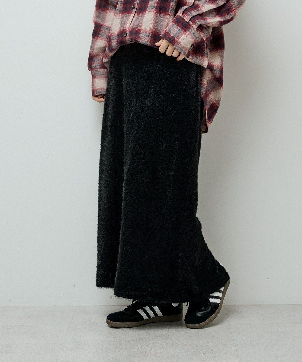 【グリーンパークス/Green Parks】の楽ちんシャギーIラインスカート インテリア・キッズ・メンズ・レディースファッション・服の通販 founy(ファニー) ファッション Fashion レディースファッション Fashion for Women スカート Skirts とろみ Fluid, Flowy Fabric フェミニン Feminine, Girly フォルム Silhouette, Form ポケット Pocket, Pocket Detail 人気 Popular, Best Seller 楽ちん Easy Fit, Comfortable A/W・秋冬 Autumn/Winter Black|ID: prp329100004743898 ipo3291000000034324586