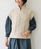 【ムーク/muuc】の5種類の模様編み パッチワーク柄ケーブル模様編みベスト ベージュ|ID: prp329100004744261 ipo3291000000034289398