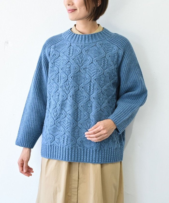 【ムーク/muuc】の〈上質なシェットランドウール&カシミヤ〉〈5種類の模様編み〉パッチワーク柄ケーブル模様編みセーター インテリア・キッズ・メンズ・レディースファッション・服の通販 founy(ファニー) https://founy.com/ ファッション Fashion レディースファッション Fashion for Women トップス・カットソー Cut & Sew Tops ニット Knit Tops & Sweaters キャンバス Canvas, Canvas Fabric セーター Sweater, Knitwear 手編み Hand-Knitted, Handmade Knit パターン Pattern, Design Print パッチワーク Patchwork, Mixed Fabric レース Lace, Lace Fabric A/W・秋冬 Autumn/Winter 再入荷 Restock / Back in Stock エレガント 上品 Elegant |ID: prp329100004744263 ipo3291000000034289410