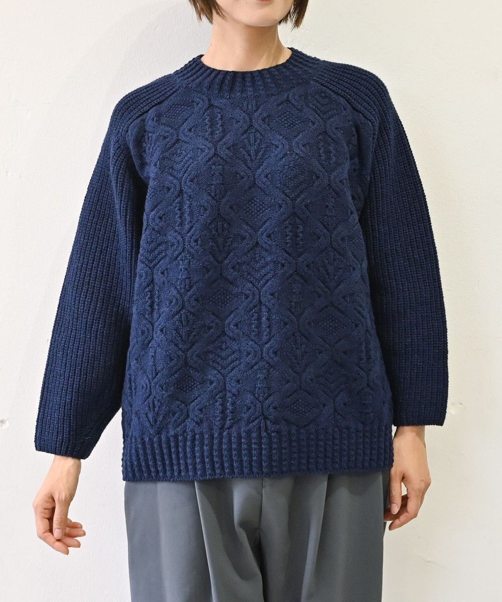 【ムーク/muuc】の〈上質なシェットランドウール&カシミヤ〉〈5種類の模様編み〉パッチワーク柄ケーブル模様編みセーター インテリア・キッズ・メンズ・レディースファッション・服の通販 founy(ファニー) ファッション Fashion レディースファッション Fashion for Women トップス・カットソー Cut & Sew Tops ニット Knit Tops & Sweaters キャンバス Canvas, Canvas Fabric セーター Sweater, Knitwear 手編み Hand-Knitted, Handmade Knit パターン Pattern, Design Print パッチワーク Patchwork, Mixed Fabric レース Lace, Lace Fabric A/W・秋冬 Autumn/Winter 再入荷 Restock / Back in Stock エレガント 上品 Elegant ネイビー|ID: prp329100004744263 ipo3291000000034289421