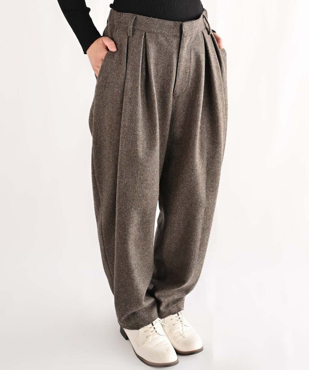 【ムーク/muuc】の〈ロングシーズン心地良いウール混〉後ろウエストゴム有り ベルト裏にコットン使用 テーパードスラックスパンツ インテリア・キッズ・メンズ・レディースファッション・服の通販 founy(ファニー)  ファッション Fashion レディースファッション Fashion for Women パンツ Pants & Trousers ベルト&ウエストマーク Belts & Waist Accessories キャンバス Canvas, Canvas Fabric シンプル Simple, Minimal スポーツ Sports, Activewear スラックス Slacks, Dress Pants スーツ Suit, Formalwear 定番 Standard, Basic Item 手編み Hand-Knitted, Handmade Knit 人気 Popular, Best Seller パターン Pattern, Design Print ポケット Pocket, Pocket Detail ロング Long, Long-Length A/W・秋冬 Autumn/Winter S/S・春夏 SS, Spring/Summer, Warm Season 再入荷 Restock / Back in Stock 夏 Summer ブラウン|ID: prp329100004744516 ipo3291000000034293079