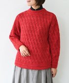 【ムーク/muuc】の〈高品質シルク&アンゴラモヘア〉模様編み ボトルネックセーター レッド|ID: prp329100004744547 ipo3291000000034314185