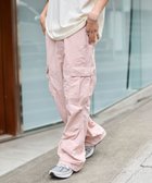 【ウィゴー/WEGO / MEN】の【ウエストゴム/MLサイズ展開】ナイロンイージーカーゴパンツ ピンク|ID: prp329100004744655 ipo3291000000034294967