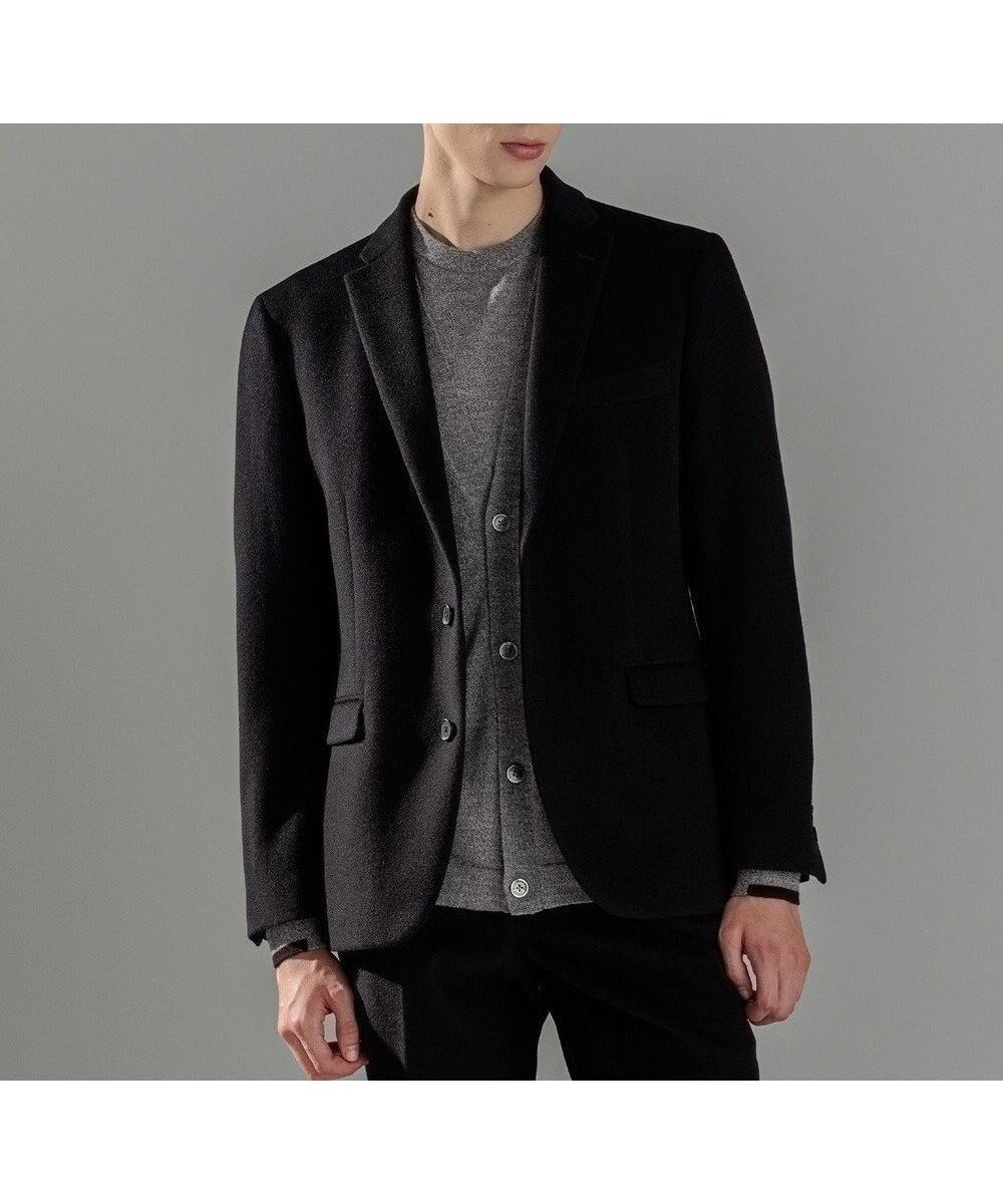 【ジョゼフ オム/JOSEPH HOMME / MEN】のグロッシーウール ジャケット インテリア・キッズ・メンズ・レディースファッション・服の通販 founy(ファニー) 　ファッション　Fashion　メンズファッション　Fashion for Men　アウター　Men's Coats Outerwear　テーラードジャケット　Tailored Jackets & Blazers　エレガント 上品　Elegant　シェイプ　Shape, Slim Fit　ジャケット　Jacket, Outerwear　セットアップ　Set-Up, Coordinated Outfit　センター　Center, Center Line　フラップ　Flap, Flap Pocket　ベーシック　Basic, Essential　ポケット　Pocket, Pocket Detail　メルトン　Melton, Heavy Wool　A/W・秋冬　Autumn/Winter　ブラック系|ID: prp329100004744659 ipo3291000000034295021