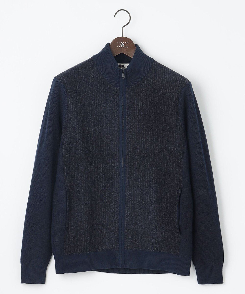 【ジョセフ アブード/JOSEPH ABBOUD / MEN】の【軽量/イージーケア】 KARL KARLジップ ニット ブルゾン インテリア・キッズ・メンズ・レディースファッション・服の通販 founy(ファニー) ファッション Fashion メンズファッション Fashion for Men トップス・カットソー Cut & Sew Tops ニット・セーター / 定番トップス Knit Tops & Sweaters カーディガン / 羽織り Cardigans インナー Innerwear カーディガン Cardigan, Knitwear ジップ Zip, Zipper ジャカード/ジャガード Jacquard, Woven Pattern ストライプ Stripe, Striped Pattern ストレッチ Stretch, Stretchy Fabric スポーツ Sports, Activewear ブルゾン Blouson, Bomber Jacket 今季 This Season, Current Season 抗菌 Antibacterial, Bacteria-Resistant 畦 Ribbed Knit A/W・秋冬 Autumn/Winter 軽量 Lightweight, Ultra Light ネイビー系|ID: prp329100004744667 ipo3291000000034295116
