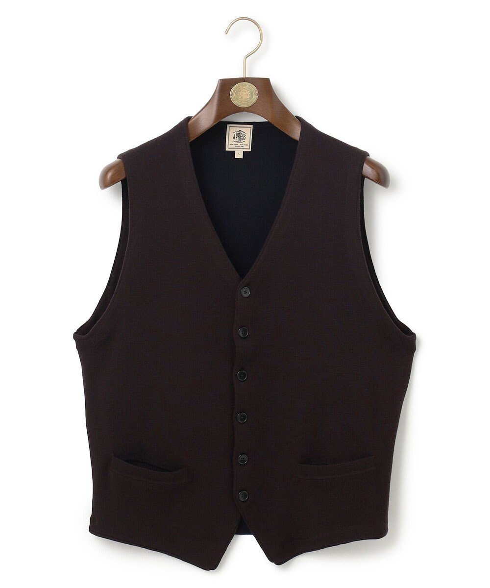 【ジェイ プレス/J.PRESS / MEN】のハイゲージ ニット ベスト インテリア・キッズ・メンズ・レディースファッション・服の通販 founy(ファニー) 　ファッション　Fashion　メンズファッション　Fashion for Men　トップス・カットソー　Cut & Sew Tops　ニット・セーター / 定番トップス　Knit Tops & Sweaters　ベスト・ジレ　Vests & Gilets　定番　Standard, Basic Item　ベスト　Vest, Waistcoat　モダン　Modern, Contemporary　A/W・秋冬　Autumn/Winter　おすすめ　Recommended / Our Picks　ブラウン系|ID: prp329100004744677 ipo3291000000034295220