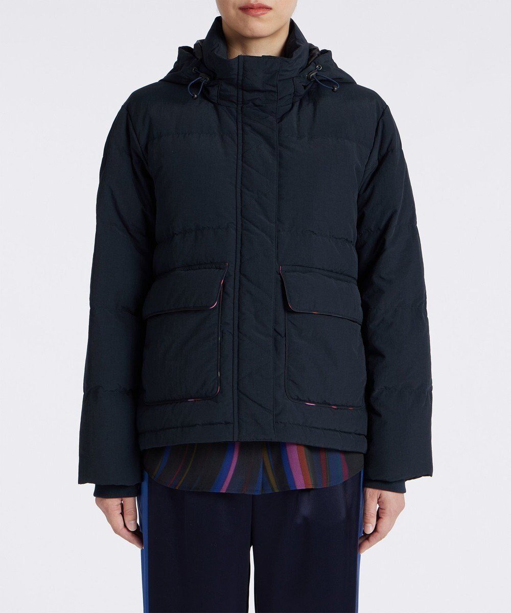 【ポール スミス/Paul Smith】のタフタ ダウン ジャケット インテリア・キッズ・メンズ・レディースファッション・服の通販 founy(ファニー)  ファッション Fashion レディースファッション Fashion for Women アウター Coat / Outerwear Collection コート・ロングコート・ピーコート Long Coats, Peacoats & More レディースジャケット・軽アウター Jackets シンプル Simple, Minimal ジャケット Jacket, Outerwear タフタ Taffeta, Structured Fabric ダウン Down, Puffer プリント Print, Printed Pattern エレガント 上品 Elegant A/W・秋冬 Autumn/Winter ネイビー|ID: prp329100004744826 ipo3291000000034297028