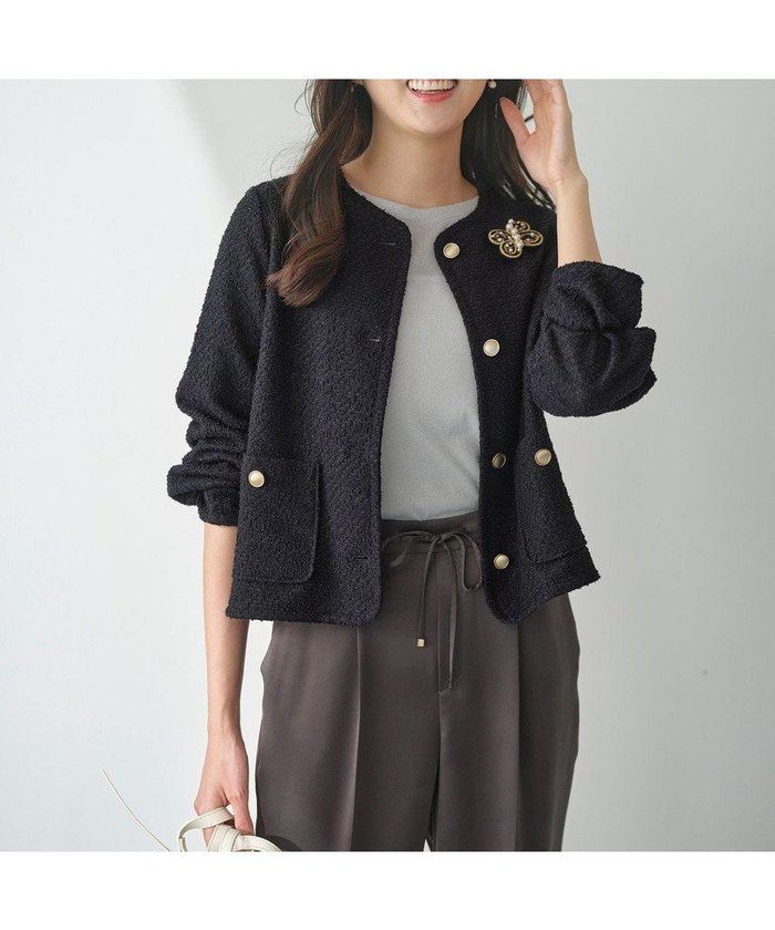 【エニィ スィス/any SiS】の【洗える】ネップツイード ジャケット インテリア・キッズ・メンズ・レディースファッション・服の通販 founy(ファニー) https://founy.com/ ファッション Fashion レディースファッション Fashion for Women アウター Coat / Outerwear Collection レディースジャケット・軽アウター Jackets ノーカラージャケット / シンプル上品コーデ Collarless Jackets カーディガン Cardigan, Knitwear ジャケット Jacket, Outerwear ツイード Twill, Twill Weave ネップ Nepp, Slub Yarn ベーシック Basic, Essential リラックス Relax, Relaxed Fit エレガント 上品 Elegant 洗える Machine Washable A/W・秋冬 Autumn/Winter 軽量 Lightweight, Ultra Light |ID: prp329100004744911 ipo3291000000034298417