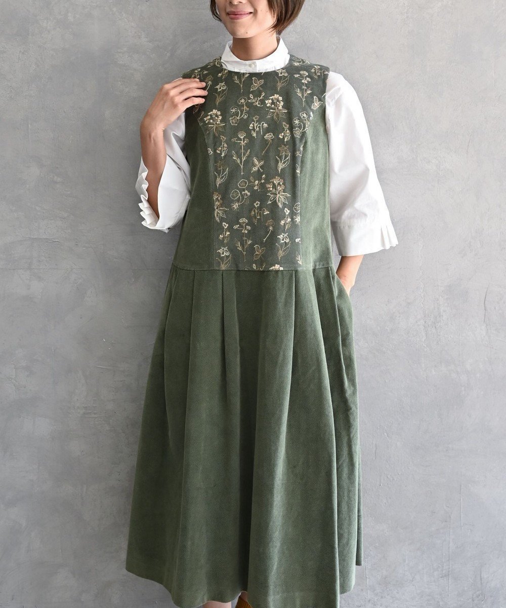 【ムーク/muuc】の〈遠州織物の工場で織られた上質なコットンコーデュロイ生地〉花刺繍ワンピースドレス(セットアップ可能) 人気、トレンドファッション・服の通販 founy(ファニー) ファッション Fashion レディースファッション Fashion for Women ワンピース Dresses フォーマル・パーティードレス・結婚式用ドレス Elegant & Casual Dresses キャンバス Canvas, Canvas Fabric クラシカル Classical, Vintage-Inspired クラシック Classic, Timeless Style コーデュロイ Corduroy, Cord Fabric セットアップ Set-Up, Coordinated Outfit ドレス Dress, One-Piece 手編み Hand-Knitted, Handmade Knit パターン Pattern, Design Print A/W・秋冬 Autumn/Winter S/S・春夏 SS, Spring/Summer, Warm Season 再入荷 Restock / Back in Stock 夏 Summer エレガント 上品 Elegant other-1|ID: prp329100004745046 ipo3291000000034300112