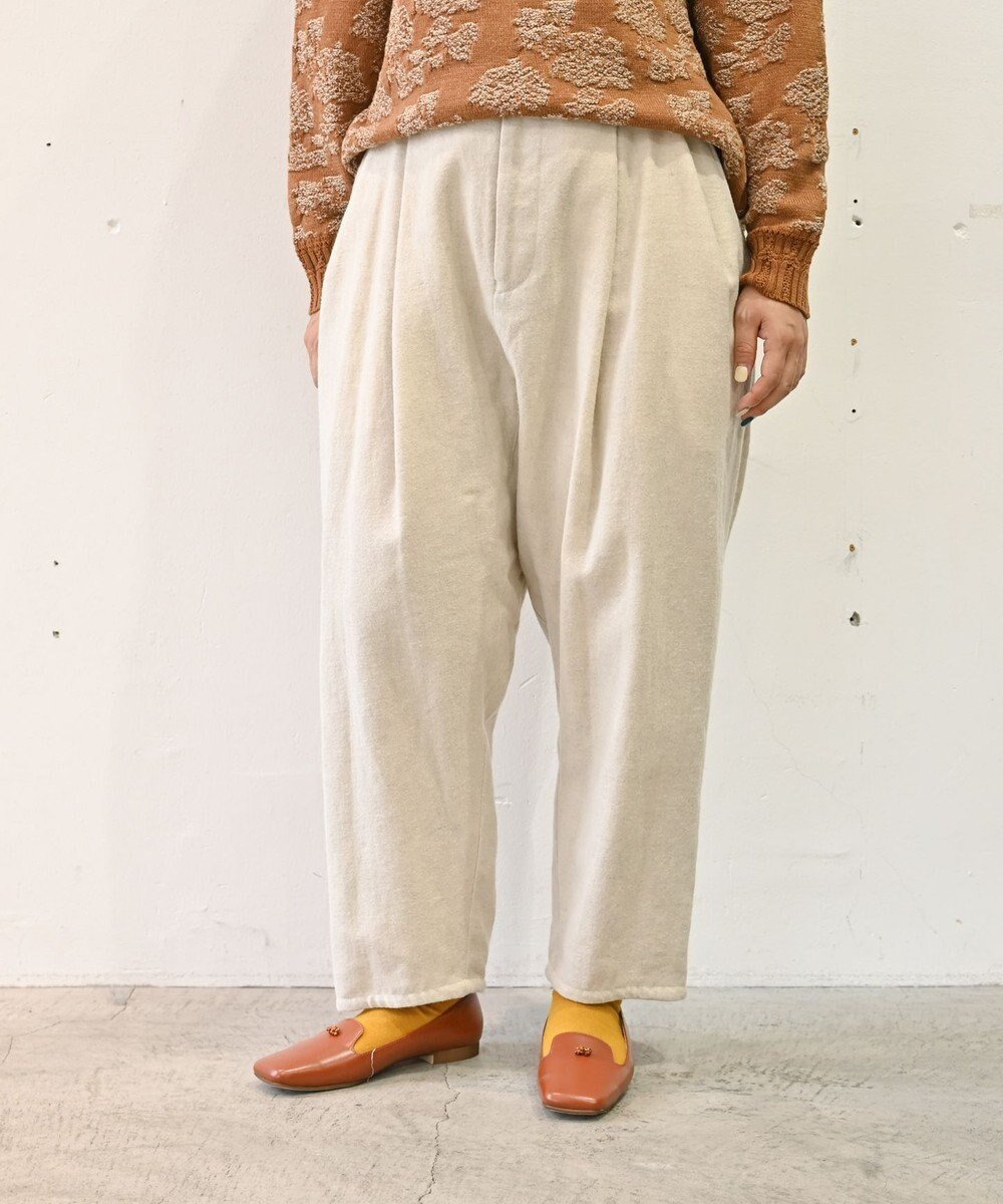 【ムーク/muuc】の〈ロングシーズン心地良いウールリネン生地〉後ろウエストゴム有り 裏地有り スラックスパンツ インテリア・キッズ・メンズ・レディースファッション・服の通販 founy(ファニー)  ファッション Fashion レディースファッション Fashion for Women パンツ Pants & Trousers キャンバス Canvas, Canvas Fabric スラックス Slacks, Dress Pants 定番 Standard, Basic Item 手編み Hand-Knitted, Handmade Knit 人気 Popular, Best Seller パターン Pattern, Design Print ボトム Bottoms, Lower Wear リネン Linen, Linen Fabric ロング Long, Long-Length A/W・秋冬 Autumn/Winter 再入荷 Restock / Back in Stock ベージュ|ID: prp329100004745048 ipo3291000000034300128