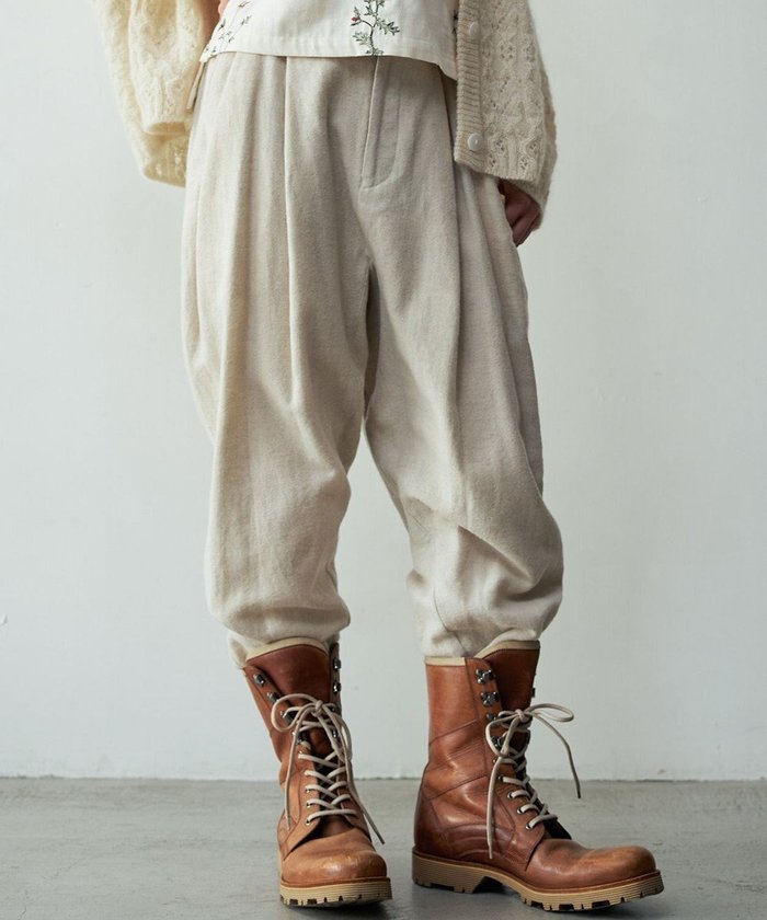 【ムーク/muuc】の〈ロングシーズン心地良いウールリネン生地〉後ろウエストゴム有り 裏地有り スラックスパンツ インテリア・キッズ・メンズ・レディースファッション・服の通販 founy(ファニー) https://founy.com/ ファッション Fashion レディースファッション Fashion for Women パンツ Pants & Trousers キャンバス Canvas, Canvas Fabric スラックス Slacks, Dress Pants 定番 Standard, Basic Item 手編み Hand-Knitted, Handmade Knit 人気 Popular, Best Seller パターン Pattern, Design Print ボトム Bottoms, Lower Wear リネン Linen, Linen Fabric ロング Long, Long-Length A/W・秋冬 Autumn/Winter 再入荷 Restock / Back in Stock |ID: prp329100004745048 ipo3291000000034412629