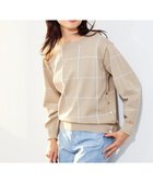 【自由区/JIYU-KU】の【WEB限定カラーあり・洗える】コットンナイロンミドルゲージ ニット [WEB限定]ベージュ×サックス|ID: prp329100004745643 ipo3291000000034308726