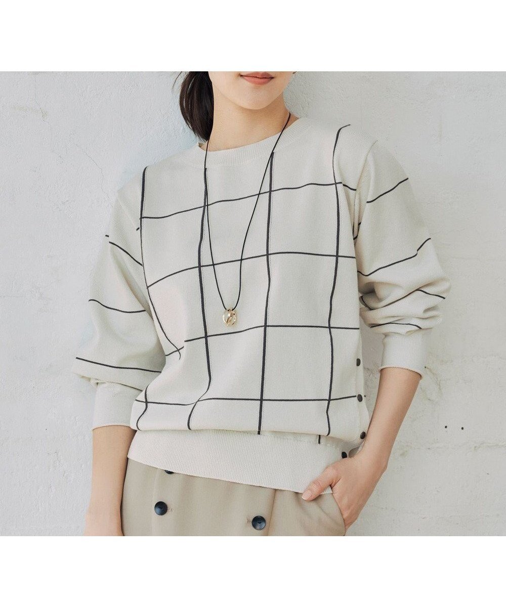 【自由区/JIYU-KU】の【WEB限定カラーあり・洗える】コットンナイロンミドルゲージ ニット インテリア・キッズ・メンズ・レディースファッション・服の通販 founy(ファニー) ファッション Fashion レディースファッション Fashion for Women トップス・カットソー Cut & Sew Tops ニット Knit Tops & Sweaters インナー Innerwear シンプル Simple, Minimal スリット Slit, Slit Detail セーター Sweater, Knitwear フェミニン Feminine, Girly ボトム Bottoms, Lower Wear 夏 Summer 春 Spring S/S・春夏 SS, Spring/Summer, Warm Season 洗える Machine Washable 無地 Plain, Solid Color ライトベージュ×スレート|ID: prp329100004745643 ipo3291000000034308727
