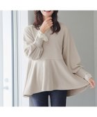 【ティアクラッセ/Tiaclasse】の【吸水発熱・洗える】袖口ドッキングカットソープルオーバー ベージュ|ID: prp329100004745662 ipo3291000000035546375