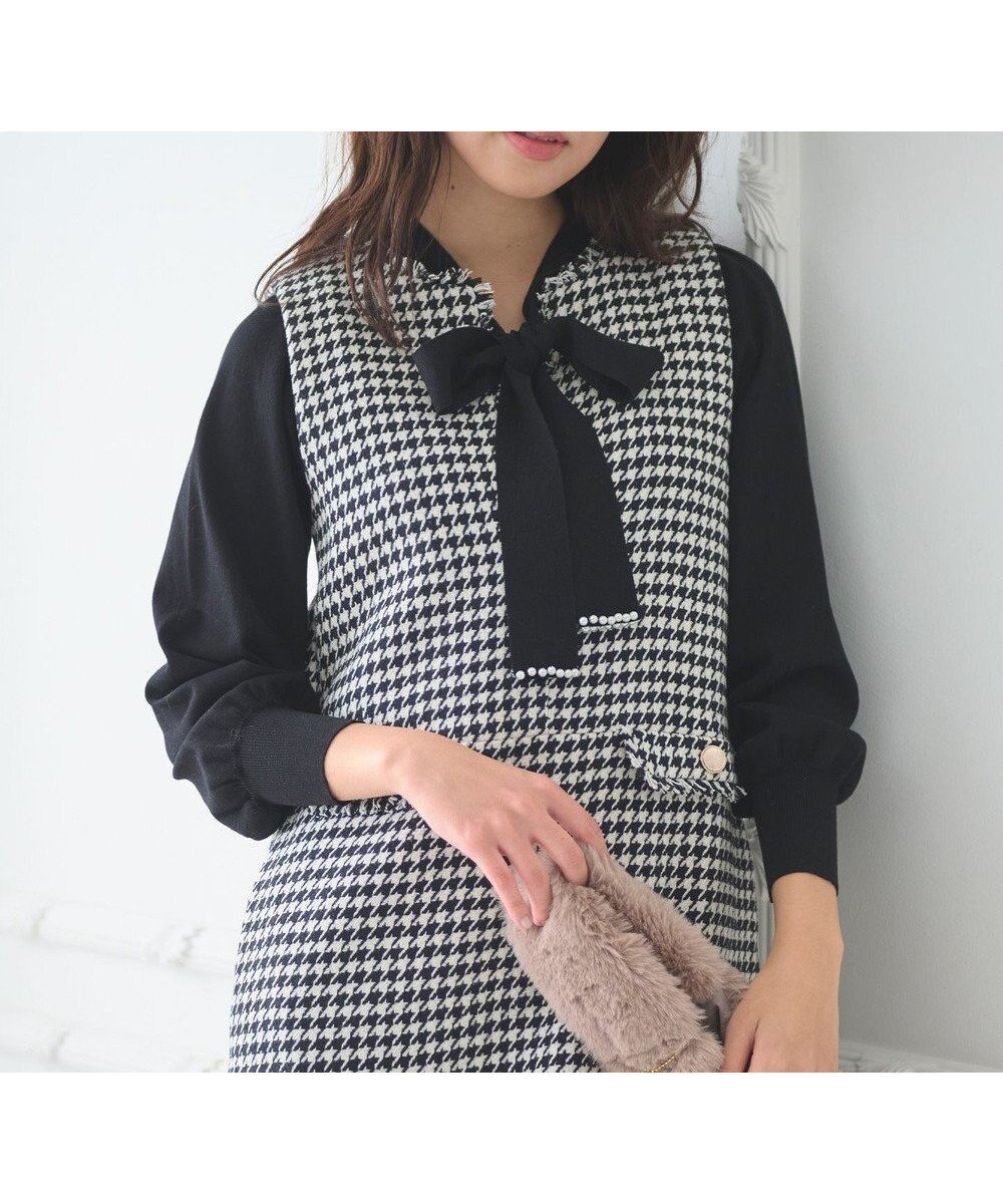 【フェルゥ/Feroux】の【洗える】プチパールボウタイ ニット インテリア・キッズ・メンズ・レディースファッション・服の通販 founy(ファニー) ファッション Fashion レディースファッション Fashion for Women トップス・カットソー Cut & Sew Tops ニット Knit Tops & Sweaters アクセサリー Fashion Accessories 洗える Machine Washable ジャケット Jacket, Outerwear セーター Sweater, Knitwear バランス Balance, Style Balance パール Pearl, Pearl Accent フェミニン Feminine, Girly ボトム Bottoms, Lower Wear A/W・秋冬 Autumn/Winter おすすめ Recommended / Our Picks ビジネス 仕事 通勤 Business / Work / Commuting ブラック系|ID: prp329100004745666 ipo3291000000034309011